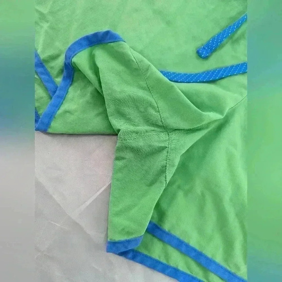 Columbia Shorts Women M Green Blue Chino Pockets Hiking Drawstring 4" Inseam - Picture 9 of 14